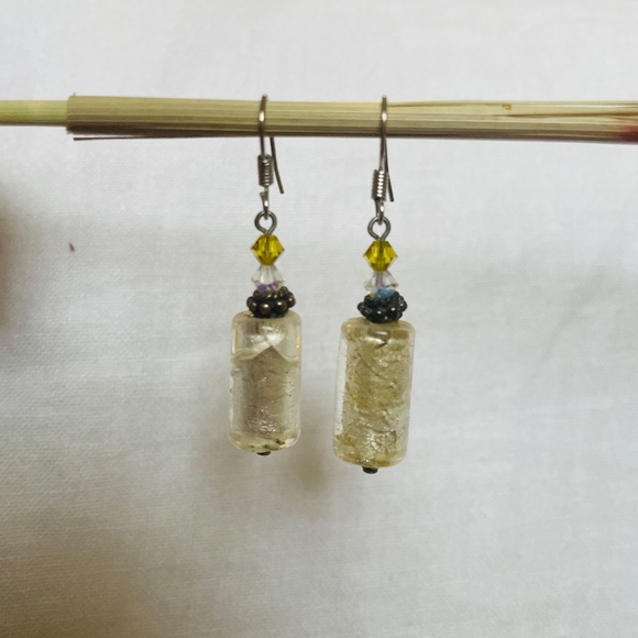 Evil Eye & Glass Dangle Earrings - Picture 8 of 9